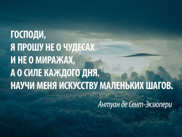 «Научи меня искусству маленьких шагов»